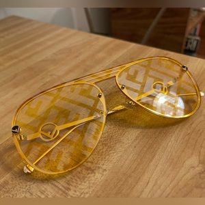 orange FF monogram aviators